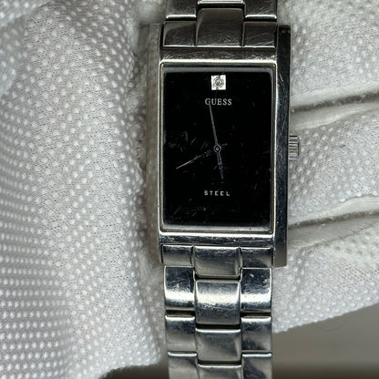 Reloj Grande Guess Steel Hombre Diamond Dial Rectangular 2006 Muy Escaso LEER