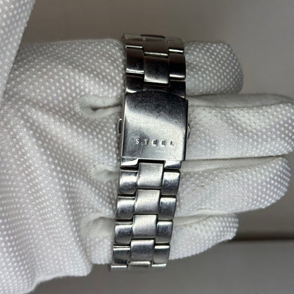 Reloj Grande Guess Steel Hombre Diamond Dial Rectangular 2006 Muy Escaso LEER