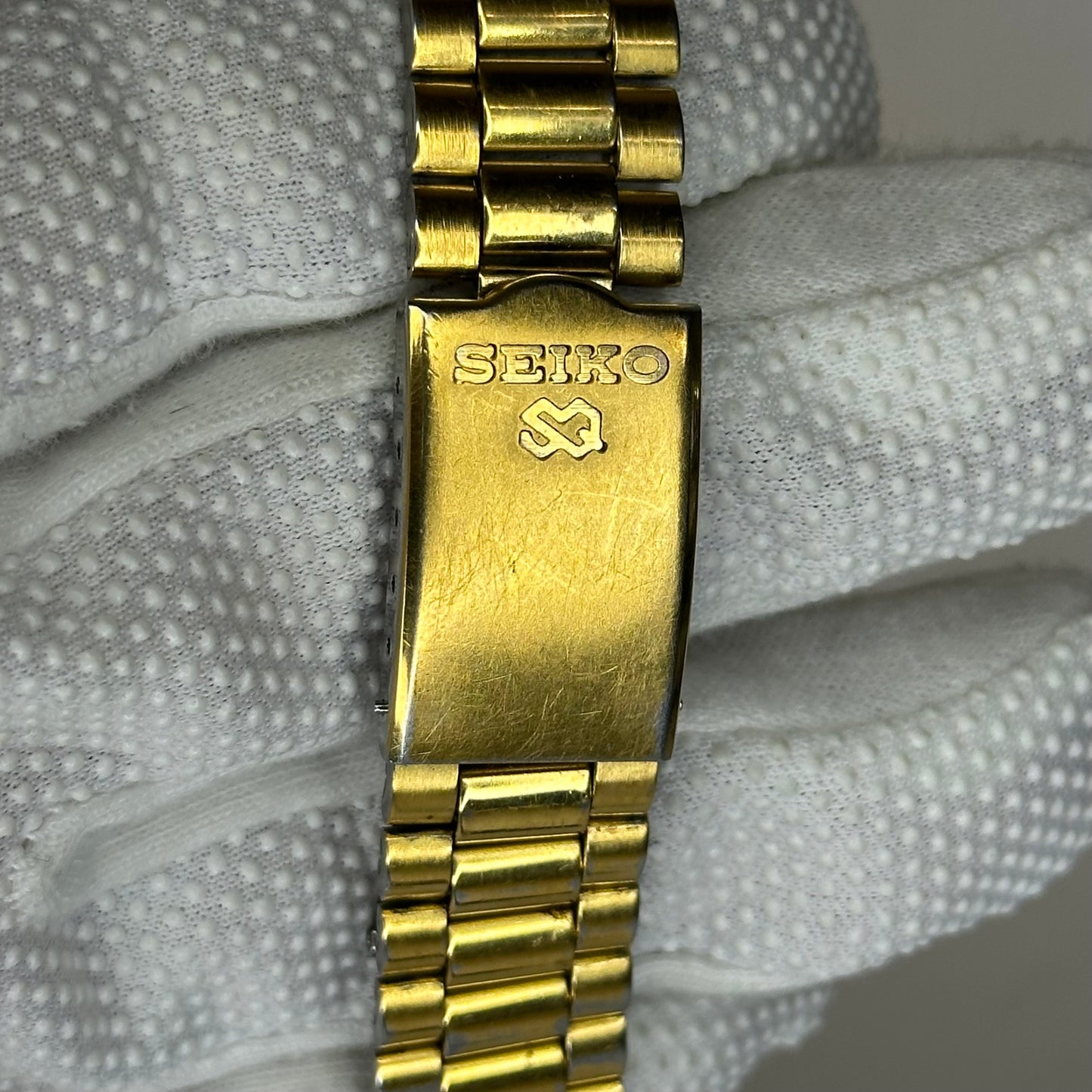 Reloj Seiko SQ Quartz Hombre 5H23-802L Gold Dial | Mayo de 1986