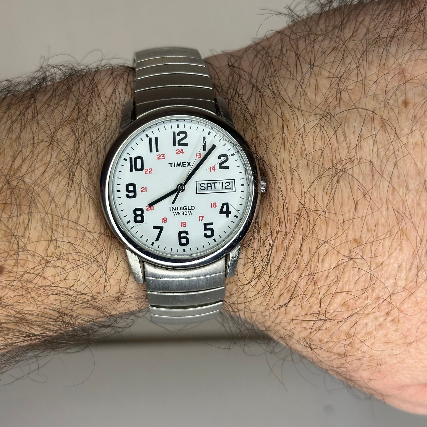 Reloj Timex Easy Reader Indiglo Hombre Day-Date T20461 35mm (2005) Expansible