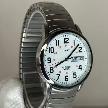 Reloj Timex Easy Reader Indiglo Hombre Day-Date T20461 35mm (2005) Expansible