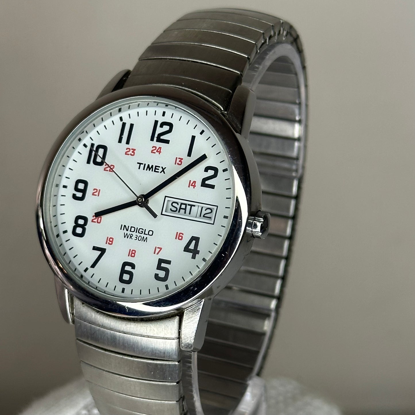 Reloj Timex Easy Reader Indiglo Hombre Day-Date T20461 35mm (2005) Expansible