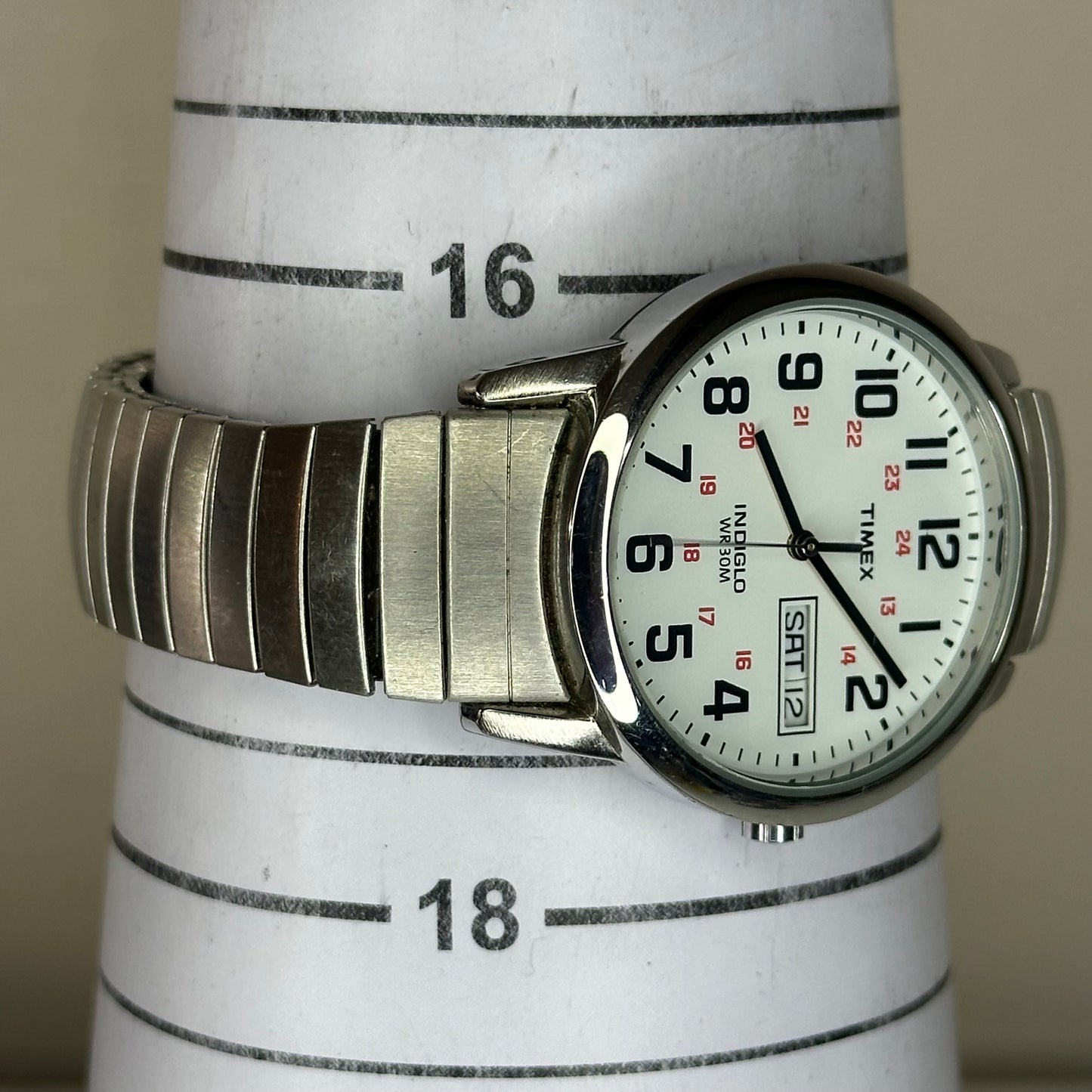 Reloj Timex Easy Reader Indiglo Hombre Day-Date T20461 35mm (2005) Expansible