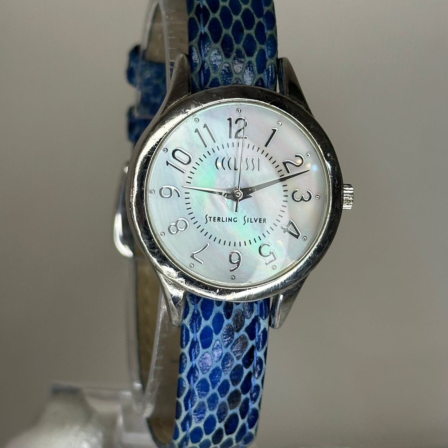 Reloj de plata real 925 Ecclissi Sterling Silver Mother of Pearl 30,5 mm Año 2005