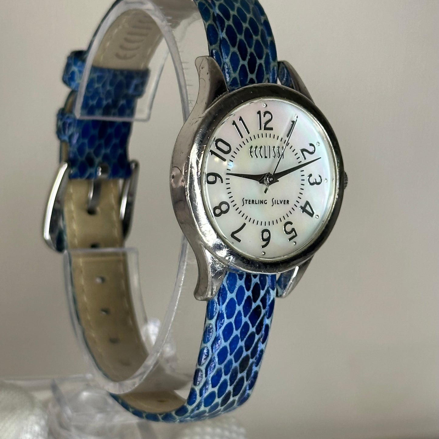 Reloj de plata real 925 Ecclissi Sterling Silver Mother of Pearl 30,5 mm Año 2005
