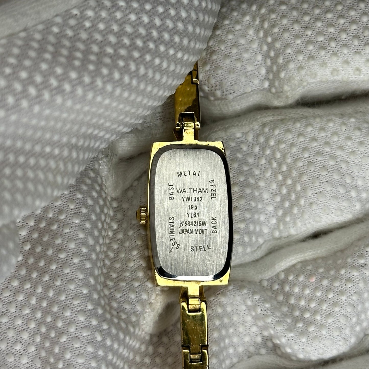 Reloj joya Waltham YWL343 Quartz Rectangular Jewelry Watch 1995