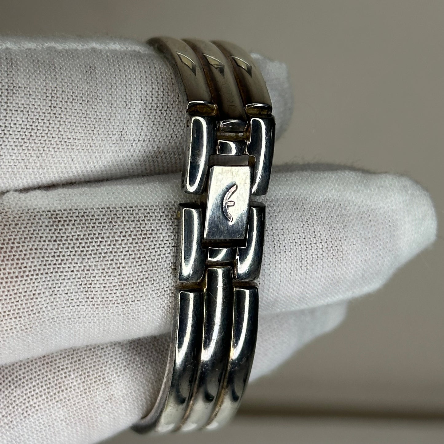 Reloj joya Ecclissi de plata real con brazalete de plata 925 Bicolor Año 1998