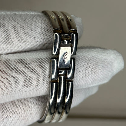 Reloj joya Ecclissi de plata real con brazalete de plata 925 Bicolor Año 1998