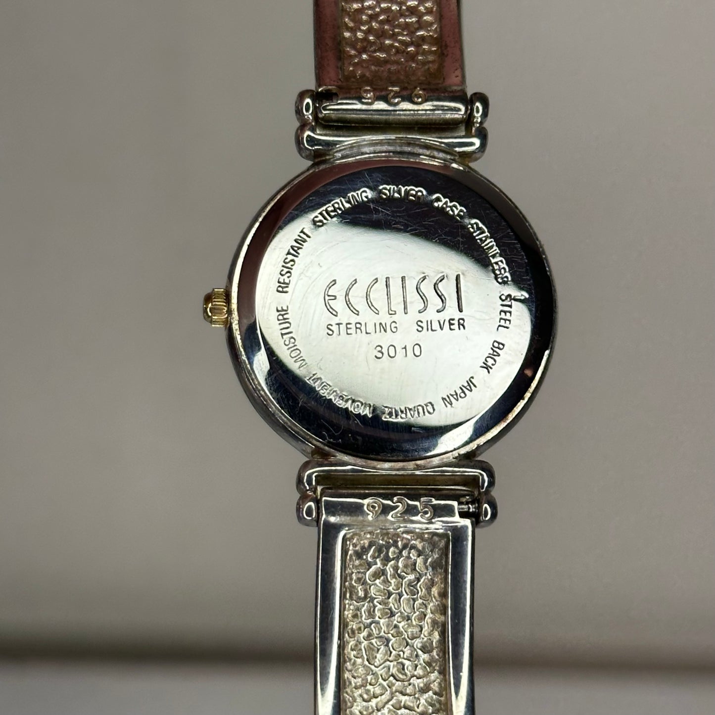Reloj joya Ecclissi de plata real con brazalete de plata 925 Bicolor Año 1998