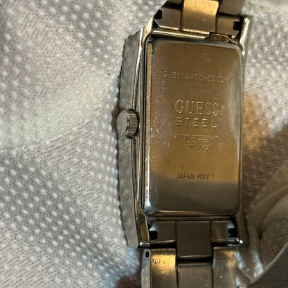 Reloj Grande Guess Steel Hombre Diamond Dial Rectangular 2006 Muy Escaso LEER