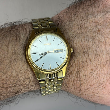 Reloj Seiko V743-9009 Dial Gris Claro | Junio de 1999 | Pulsera Seiko Original