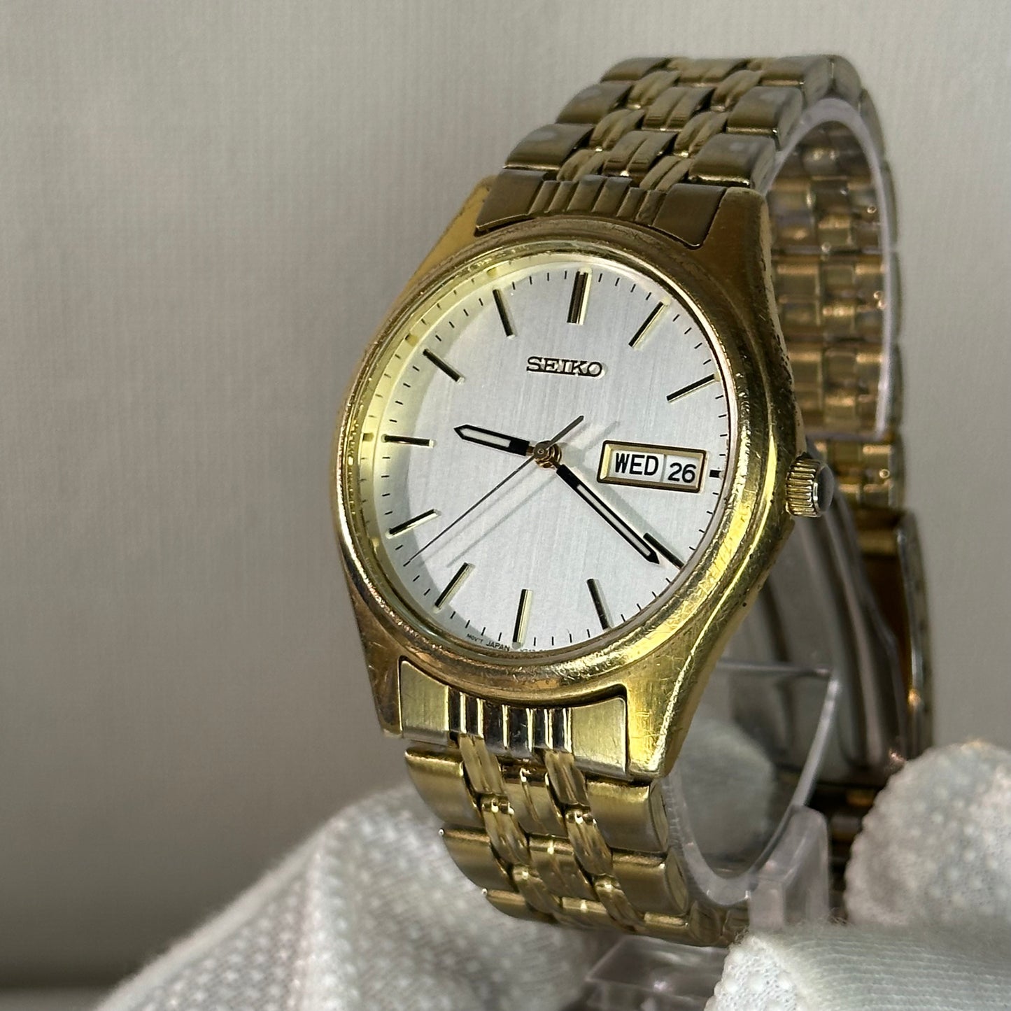 Reloj Seiko V743-9009 Dial Gris Claro | Junio de 1999 | Pulsera Seiko Original