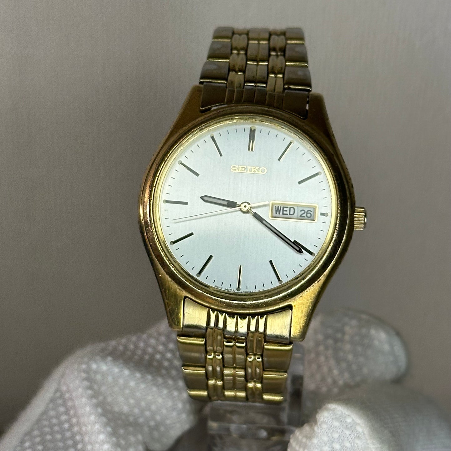 Reloj Seiko V743-9009 Dial Gris Claro | Junio de 1999 | Pulsera Seiko Original