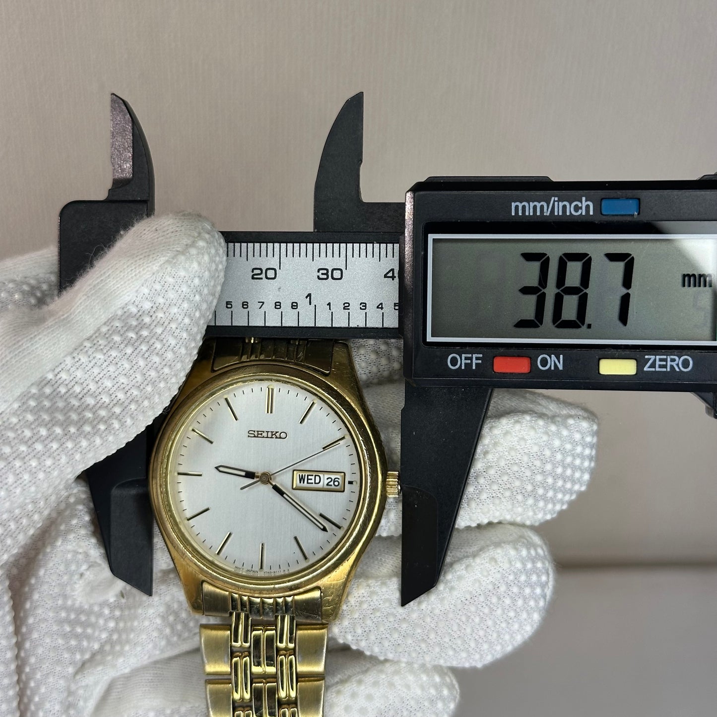 Reloj Seiko V743-9009 Dial Gris Claro | Junio de 1999 | Pulsera Seiko Original