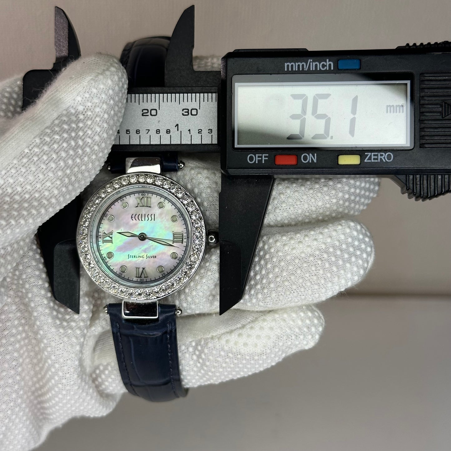 Reloj de plata maciza Ecclissi 925 Mother of Pearl 22340 Año 2000 – 33 mm