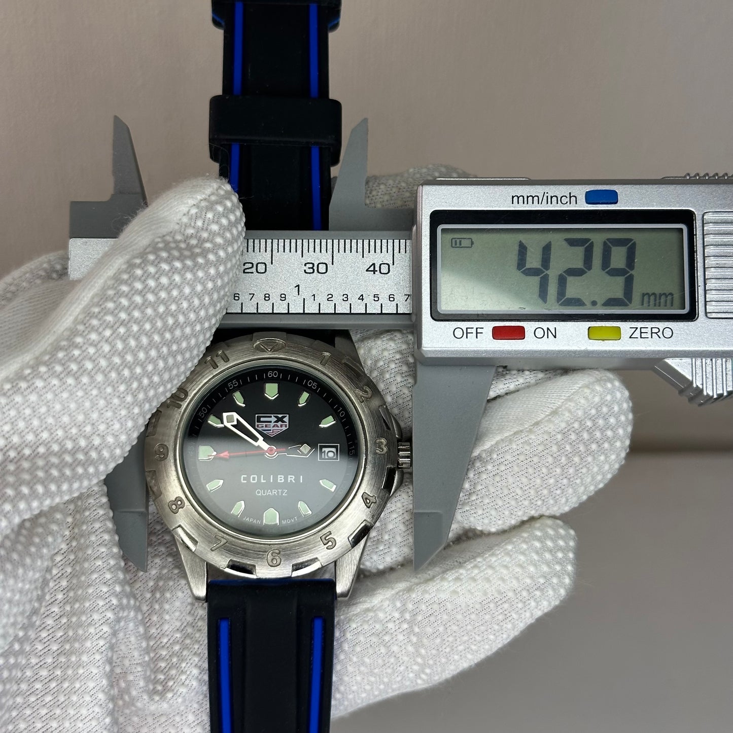 Reloj de hombre Colibri CX Gear Quartz 2003 Japan Movt 43 mm ESCASO