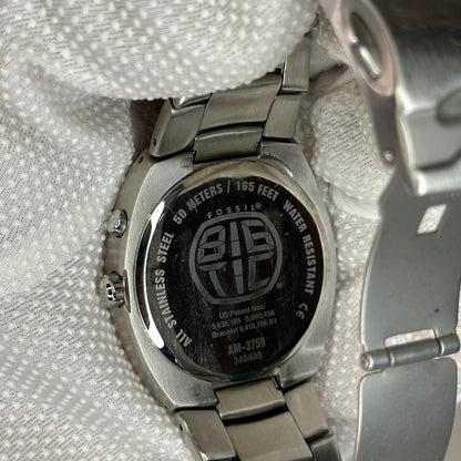 Reloj Fossil Kaleido AM-3759 Año 2004 | Dial Electrónico Bicolor Perla y Azul Degradé | 41mm RARO