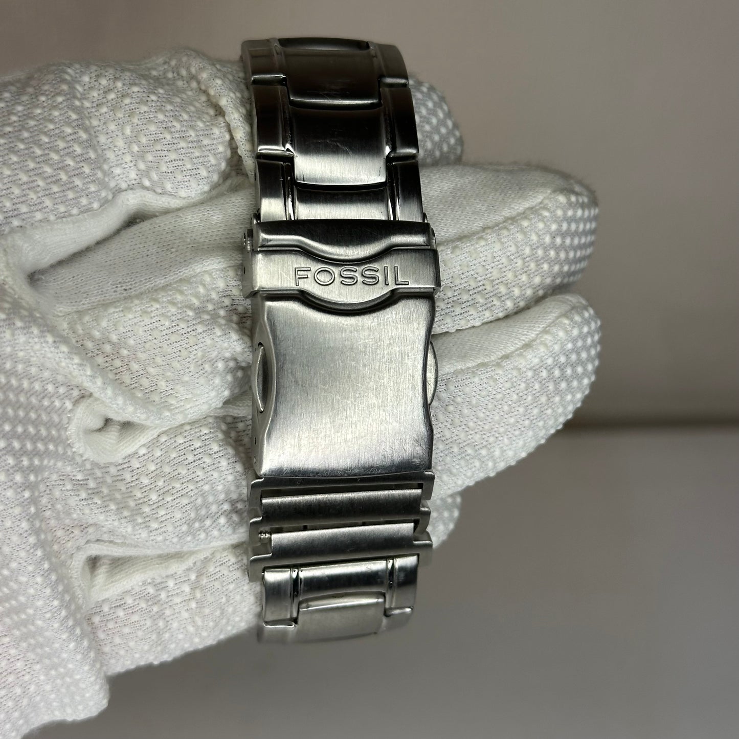 Reloj Fossil Kaleido AM-3759 Año 2004 | Dial Electrónico Bicolor Perla y Azul Degradé | 41mm RARO