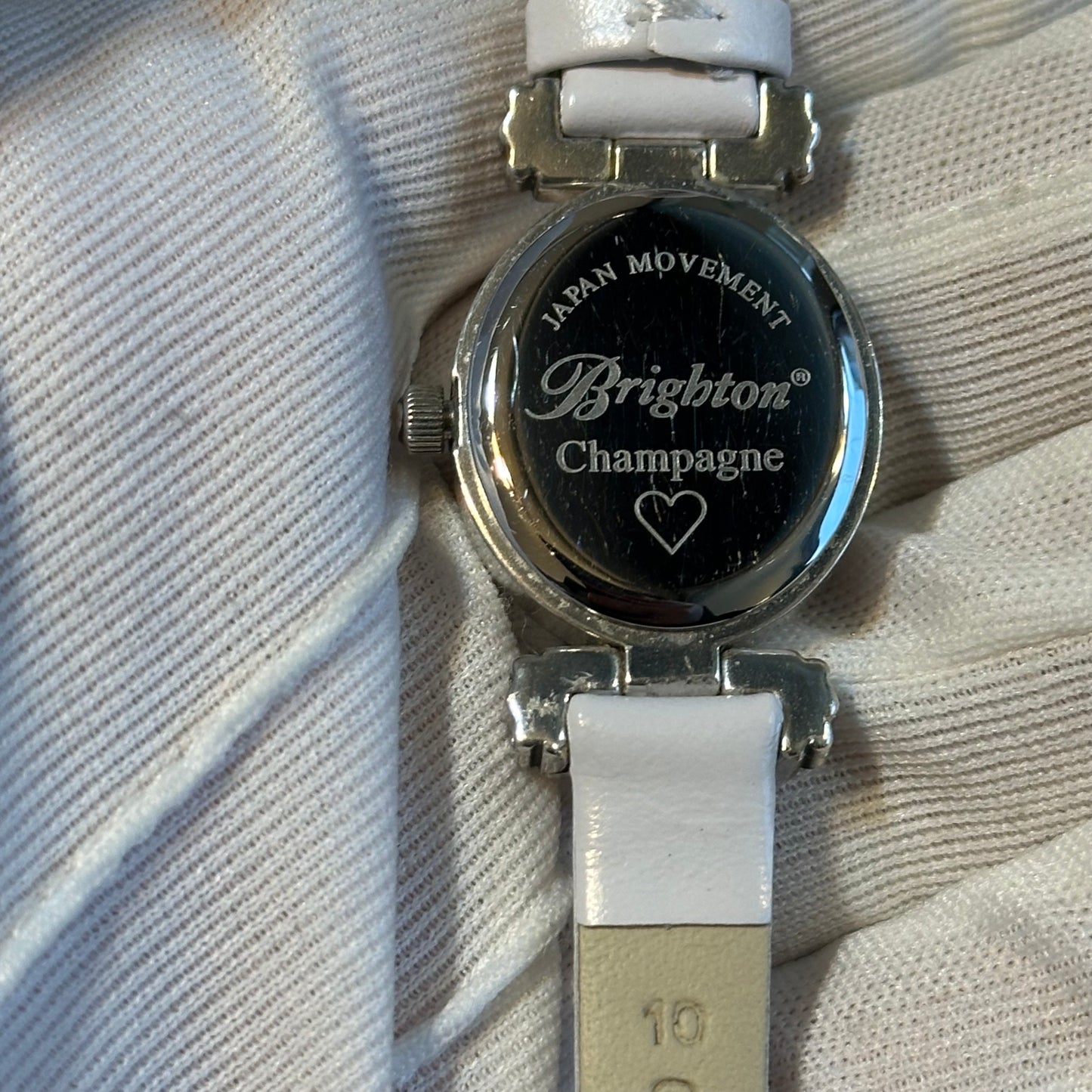 Reloj Brighton Champagne Año 2000 Mujer | Corazón aplicado, diseño joya y pulsera nueva