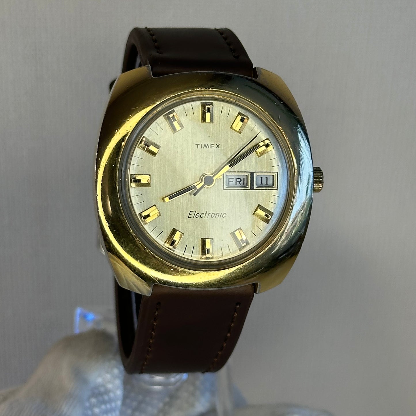 Reloj Timex Electronic Hombre Day-Date 40mm Diseño Industrial Año 1974 IMPECABLE ESCASO