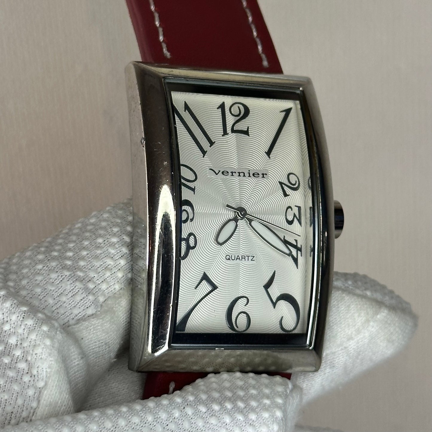 Reloj de Mujer Grande Vernier by 7 West Large Tank Curvo Quartz Guilloché 2004