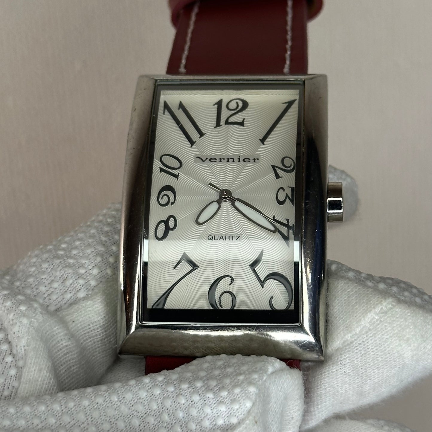 Reloj de Mujer Grande Vernier by 7 West Large Tank Curvo Quartz Guilloché 2004