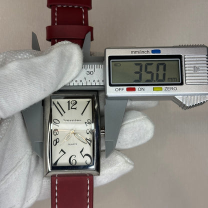 Reloj de Mujer Grande Vernier by 7 West Large Tank Curvo Quartz Guilloché 2004