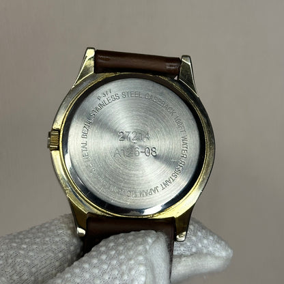 Reloj de hombre Avanti Day-Date Dial textura dividida con relieve y cristal domo ÚNICO 90´s