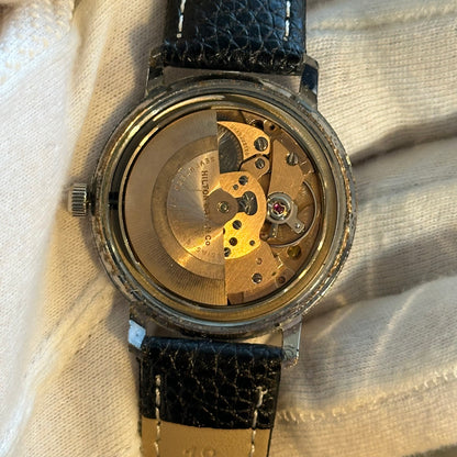 Reloj Hilton Automático Hombre 17Jewels Sunburst Azul Año 1964 INCABLOC ESCASO