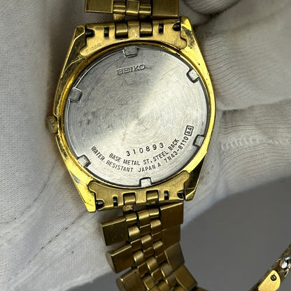 Reloj Seiko Quartz Años 90´s Hombre SQ 5Y23A  dorado calendario inglés-francés IMPECABLE