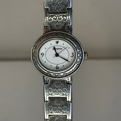 Reloj Joya Brighton Pisa Años 2000 Brazalete Ornamental Grabado Estilo NeoVictoriano ESCASO