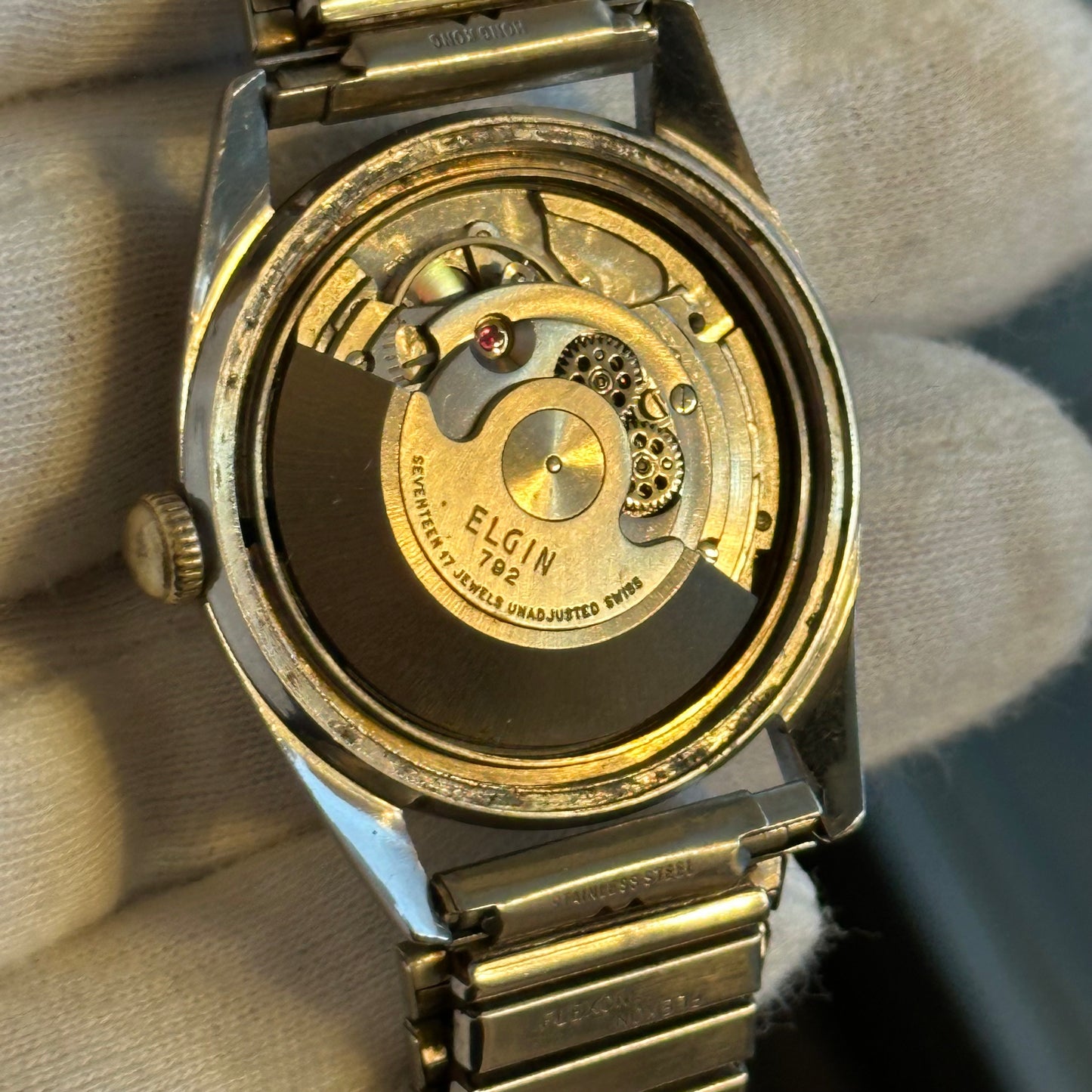 Reloj Elgin AUTOMÁTICO Hombre Año 1962 Referencia 4800 Calibre 792 con bisel estriado