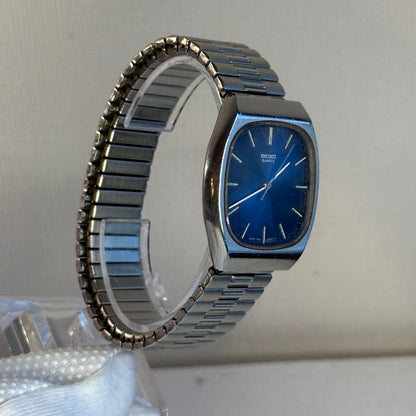Reloj Seiko TV Quartz Hombre Febrero de 1978 Dial Azul Sunburst ÚNICO ÍCONO TV CASE
