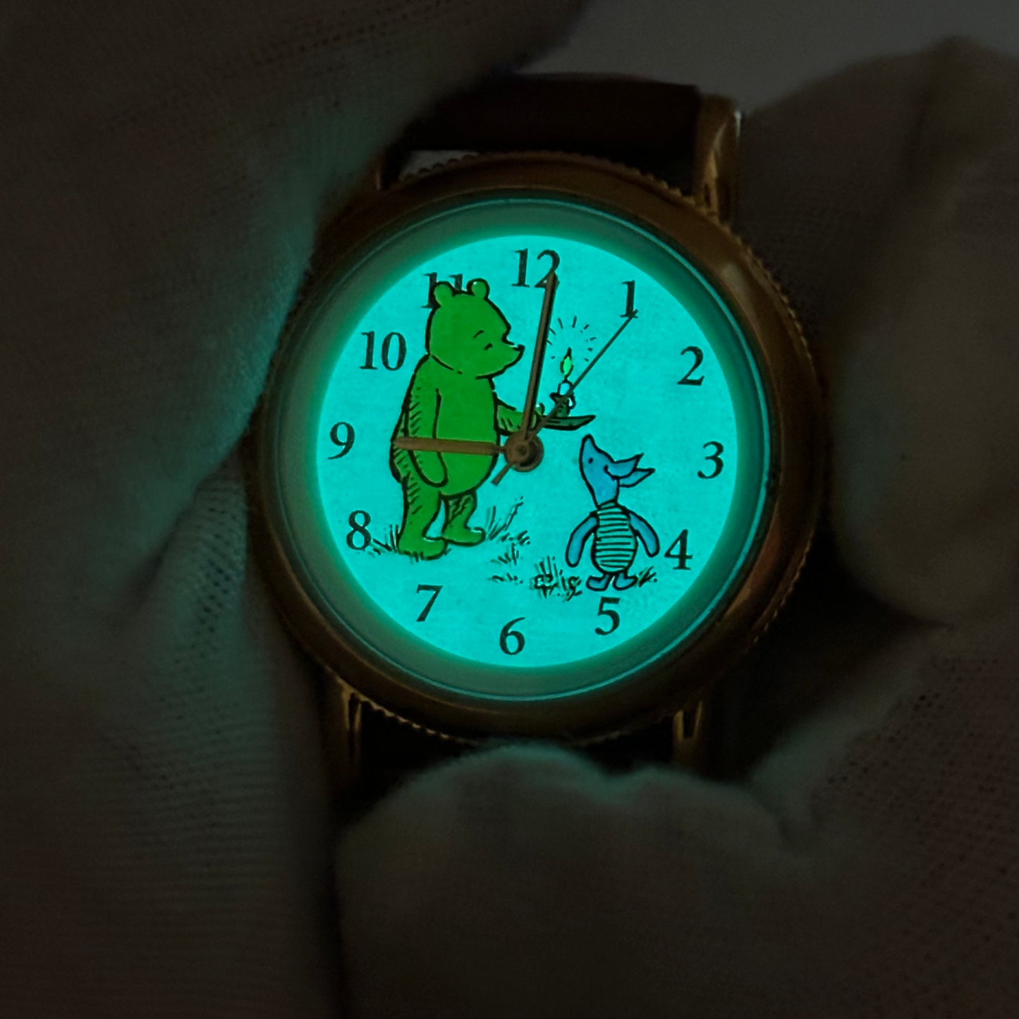 Reloj Ingersoll Classic Pooh Año 1998 Dial Iluminado con Pooh y Piglet MUY RARO Impecable
