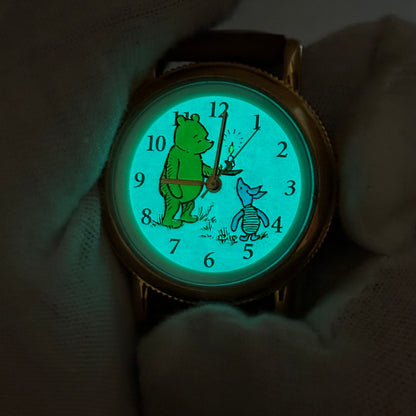 Reloj Ingersoll Classic Pooh Año 1998 Dial Iluminado con Pooh y Piglet MUY RARO Impecable