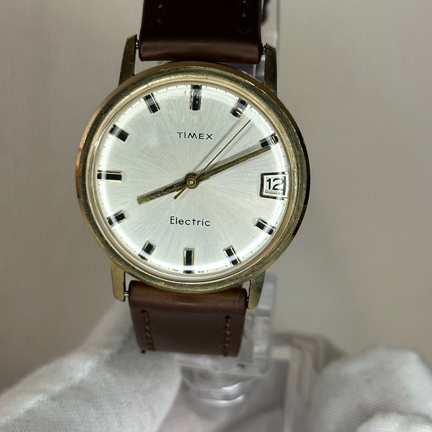TIMEX ELECTRIC FRANCÉS del año 1967 Hombre Funciona perfecto Corona Trasera