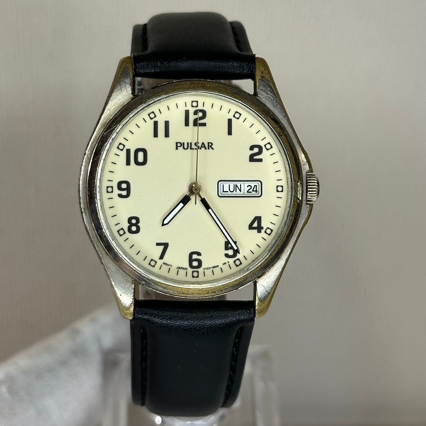 Pulsar by SEIKO V733-9A50 Hombre Full-Lume Elab en sept. 1997 Notable dial flúor