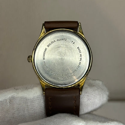Reloj de hombre Caravelle by BULOVA 42C43 Day-Date de 1993 Minimalismo Noventero