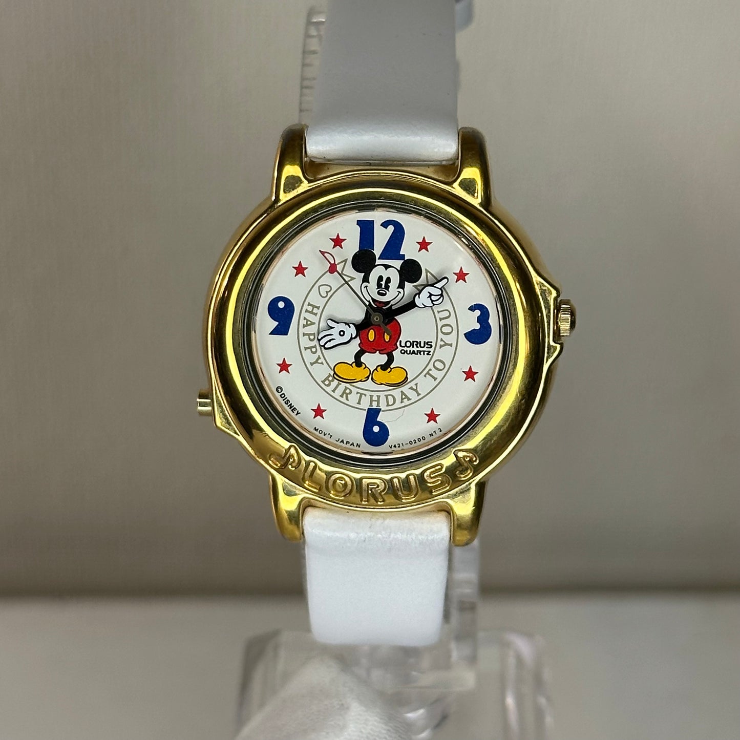 Reloj Lorus by SEIKO Disney Mickey Mouse V421-0200 Musical “Birthday” Año 1990 Impecable