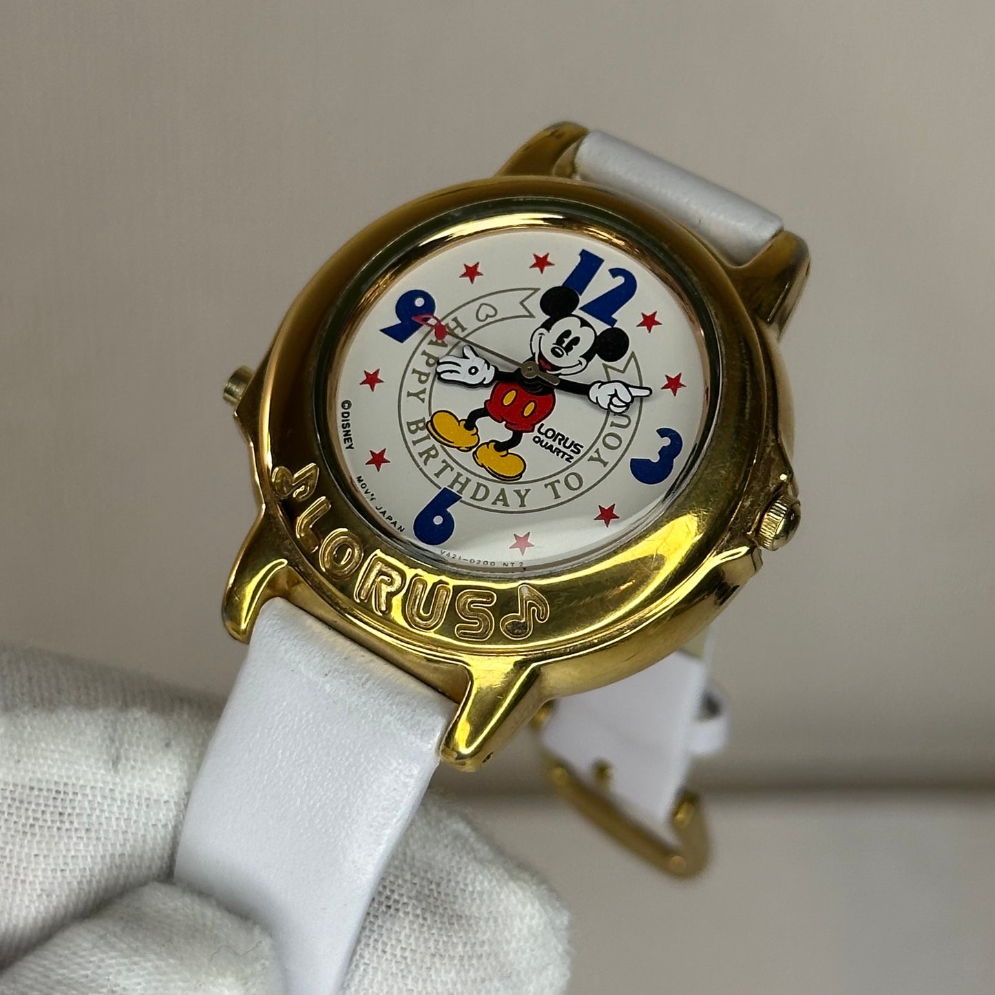 Reloj Lorus by SEIKO Disney Mickey Mouse V421-0200 Musical “Birthday” Año 1990 Impecable