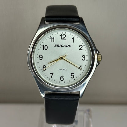 Reloj Brigade Hombre Elab. en 1999 Dial gris sunburst / Agujas doradas / Correa Nueva