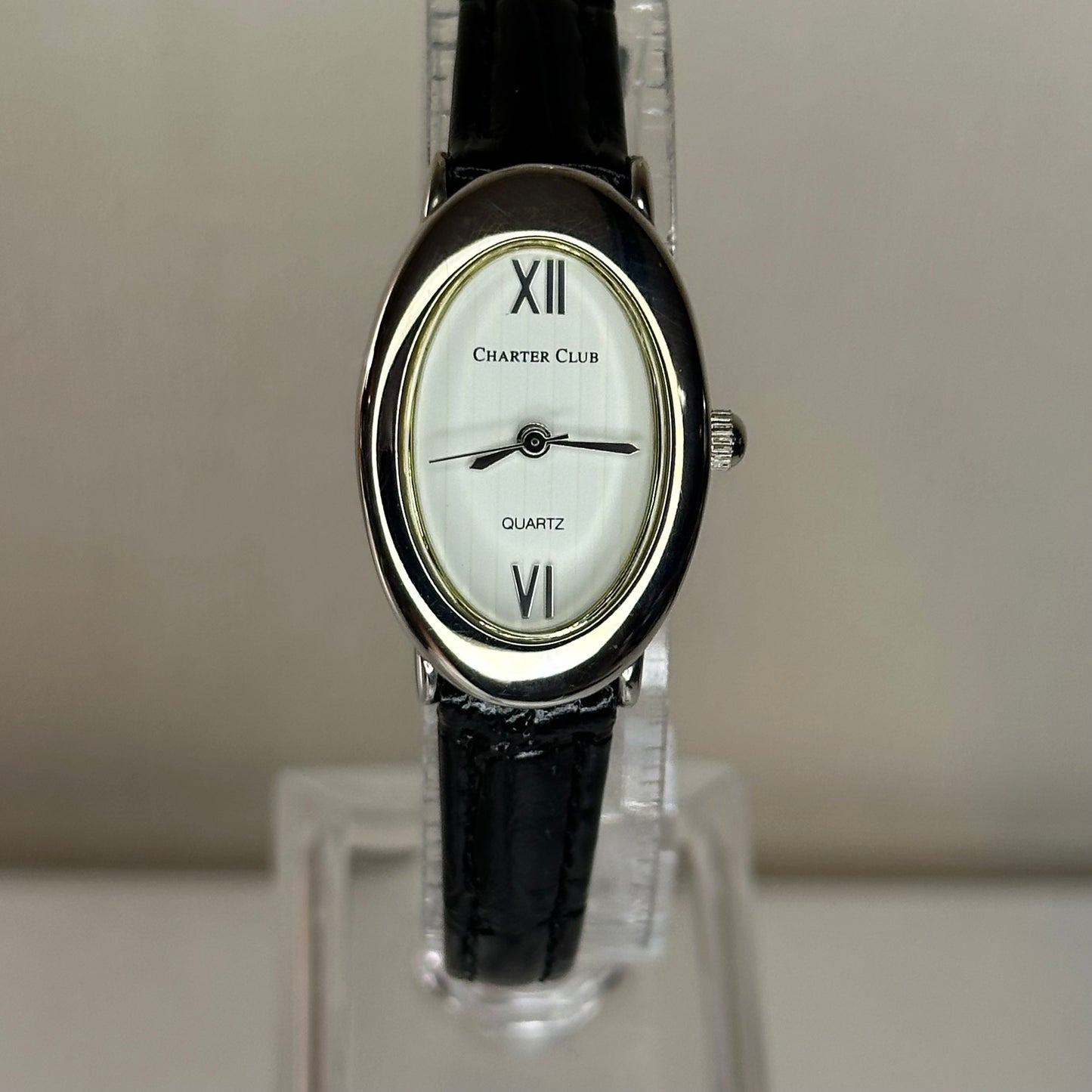 Reloj de mujer ovalado Charter Club Año 2006 Japan Movt. Inspiración Art Déco