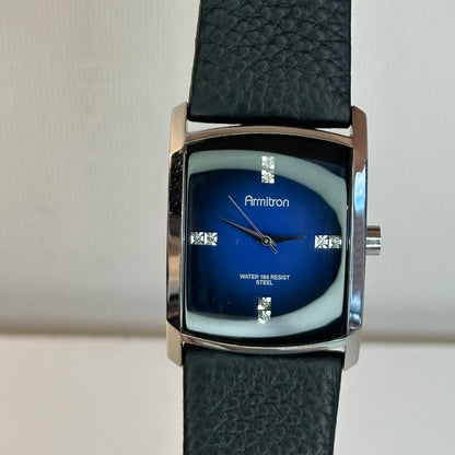 Reloj de hombre Armitron Dial azul degradé con cristales Elab. en 2009 NeoVintage