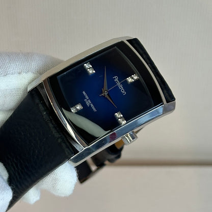 Reloj de hombre Armitron Dial azul degradé con cristales Elab. en 2009 NeoVintage