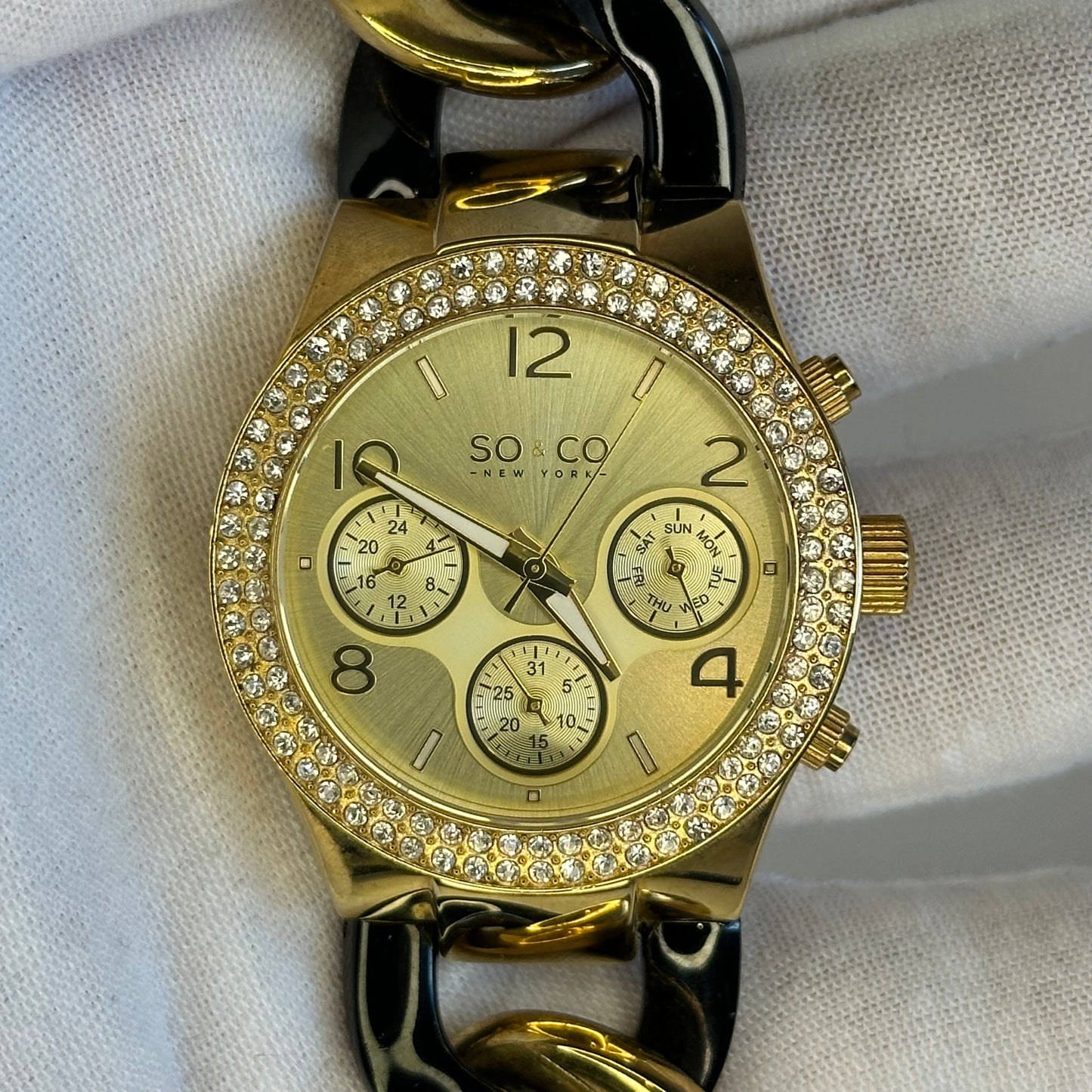 Reloj de mujer grande SO&CO New York SoHo Multifunción Año 2011 Maximalista - imagen 4