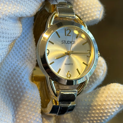 Reloj Joya Studio Time Mujer Bicolor Esfera satinada Año 2016 Impecable