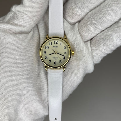Reloj de mujer Timex Easy Reader Date INDIGLO Año 2002 Pulsera blanca nueva - fotografía 5