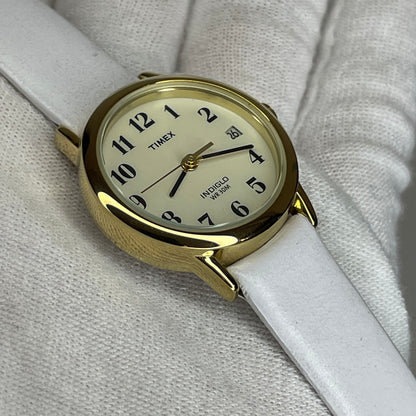 Reloj de mujer Timex Easy Reader Date INDIGLO Año 2002 Pulsera blanca nueva - fotografía 2