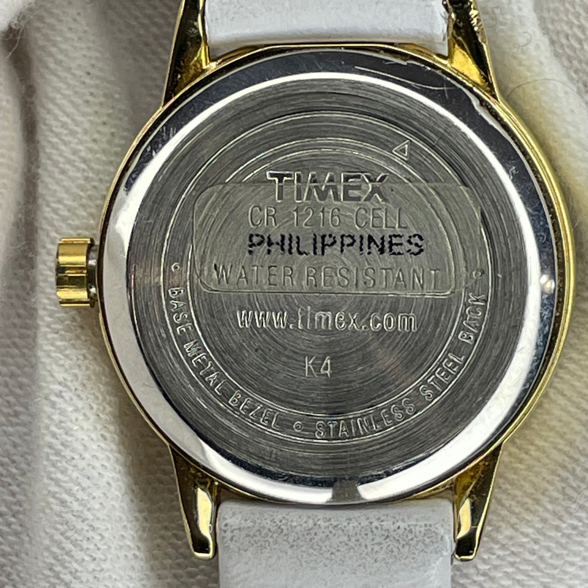 Reloj de mujer Timex Easy Reader Date INDIGLO Año 2002 Pulsera blanca nueva - fotografía 4