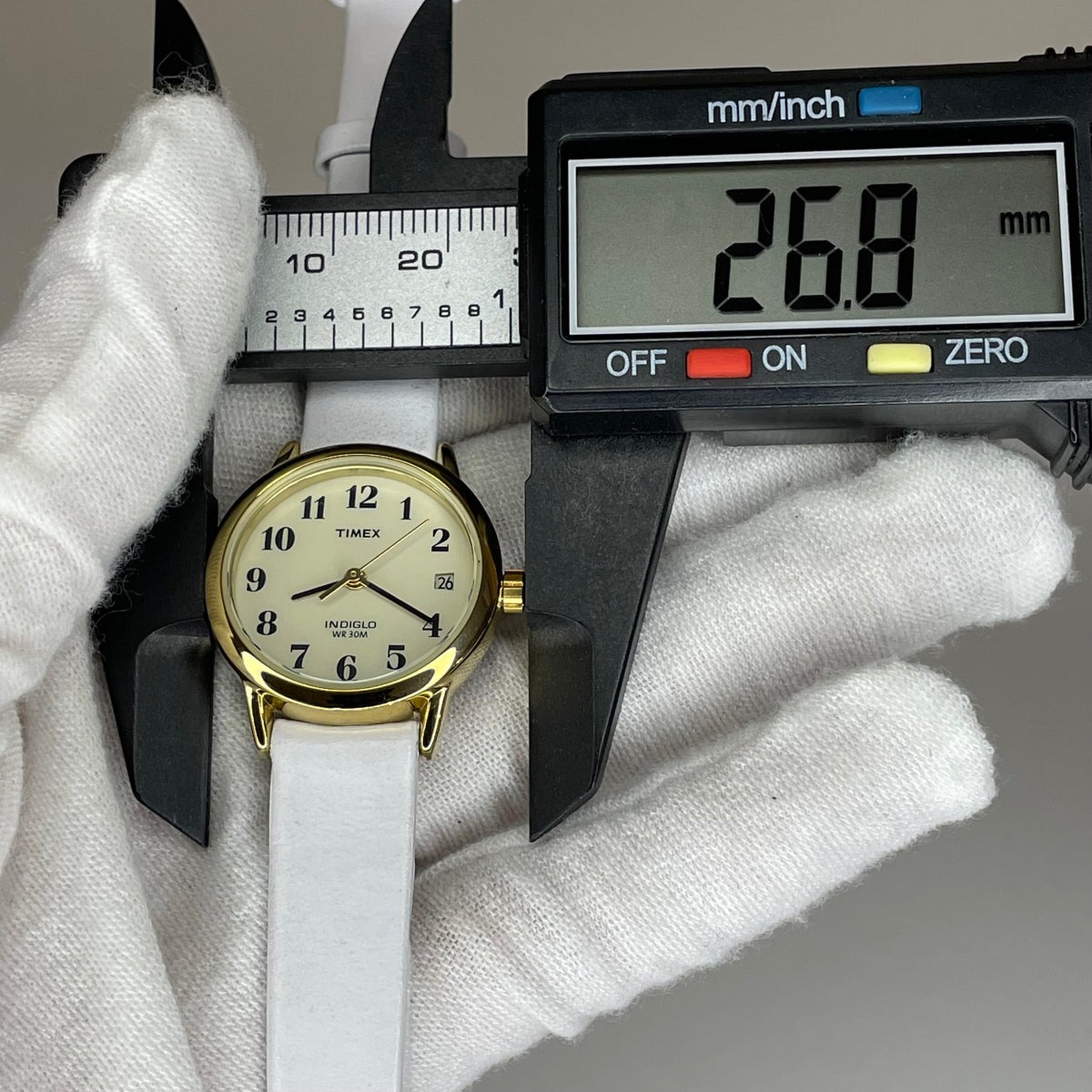 Reloj de mujer Timex Easy Reader Date INDIGLO Año 2002 Pulsera blanca nueva - fotografía 7
